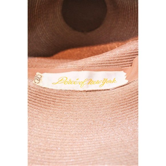 Vintage 1970s Sun Hat Tan Floppy Beach Doree of New York | 22 - Picture 8 of 10